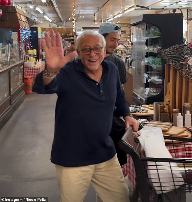 Nicola Peltz offered a glimpse at her husband Brooklyn's close bond with his father-in-law Nelson as they enjoyed a shopping trip at a farmer's market