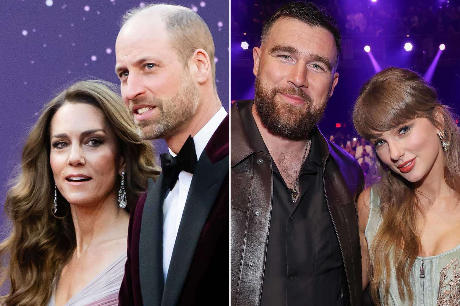 Kate Middleton and Prince William; Travis Kelce and Taylor SwiftCredit: Samir Hussein/WireImage; Kevin Mazur/Getty
