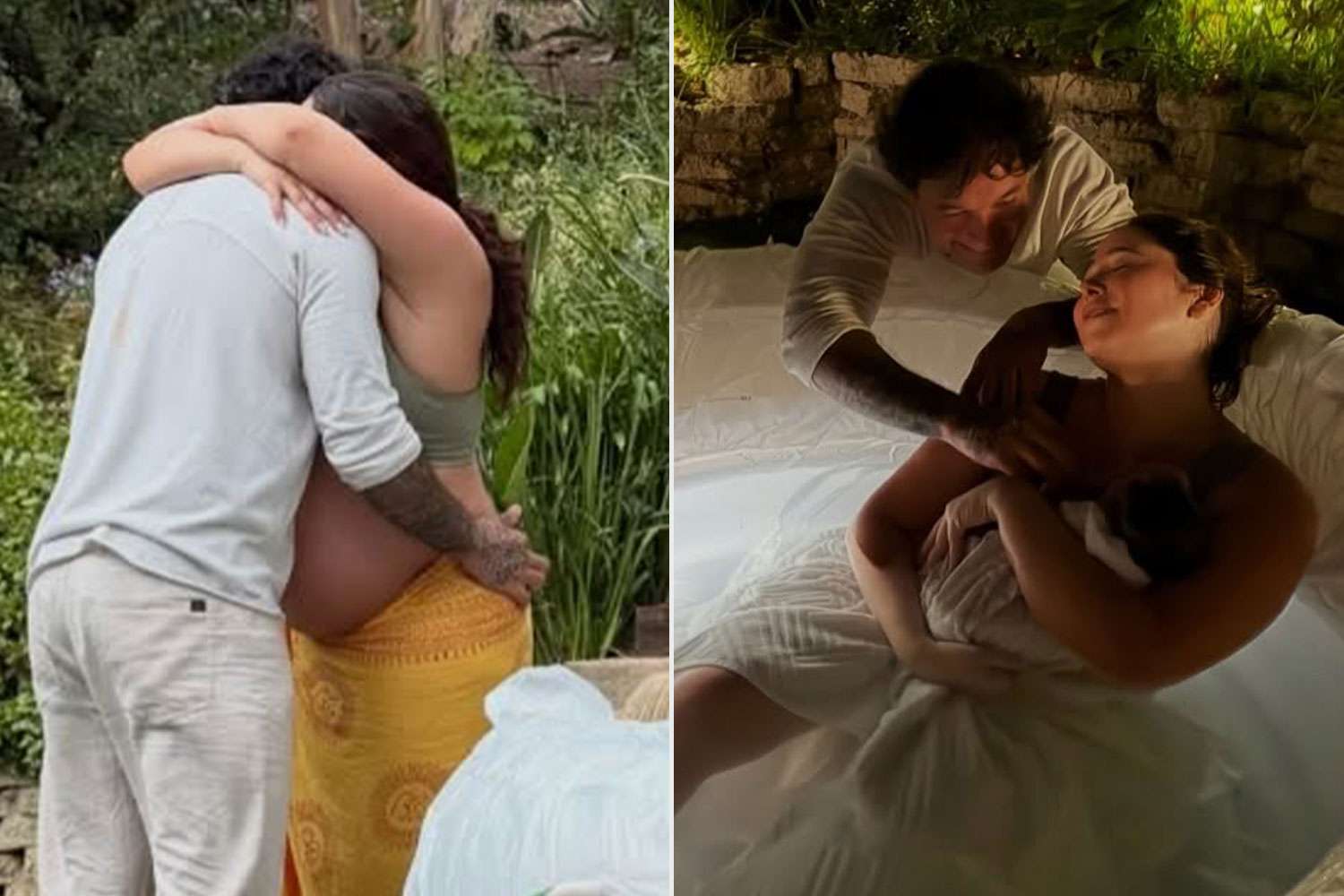Catherine Paiz and husband Igor Ten during the labor and birth of their first childCredit: Catherine Paiz/Instagram