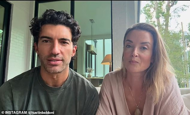 Justin Baldoni and his wife are finally speaking out about their long legal battle with Blake Lively; pictured in their Instagram video from Wednesday