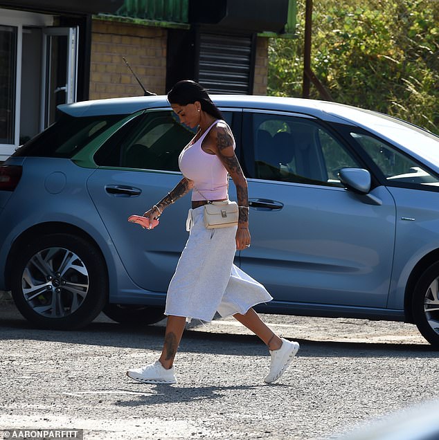 Katie Price is seen for the first time since her husband Lee Andrews was 'arrested again' in Dubai