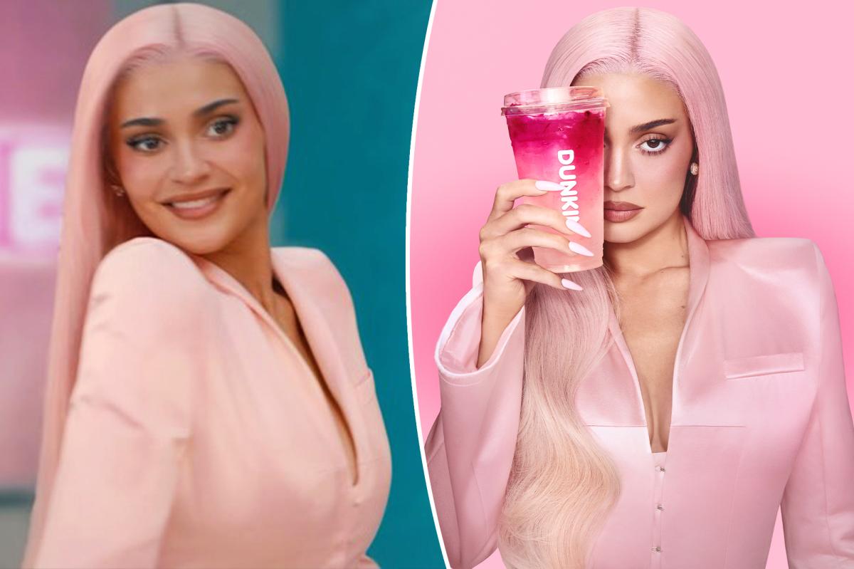 Kylie Jenner brings back King Kylie pink hair in Dunkin’ Donuts commercial