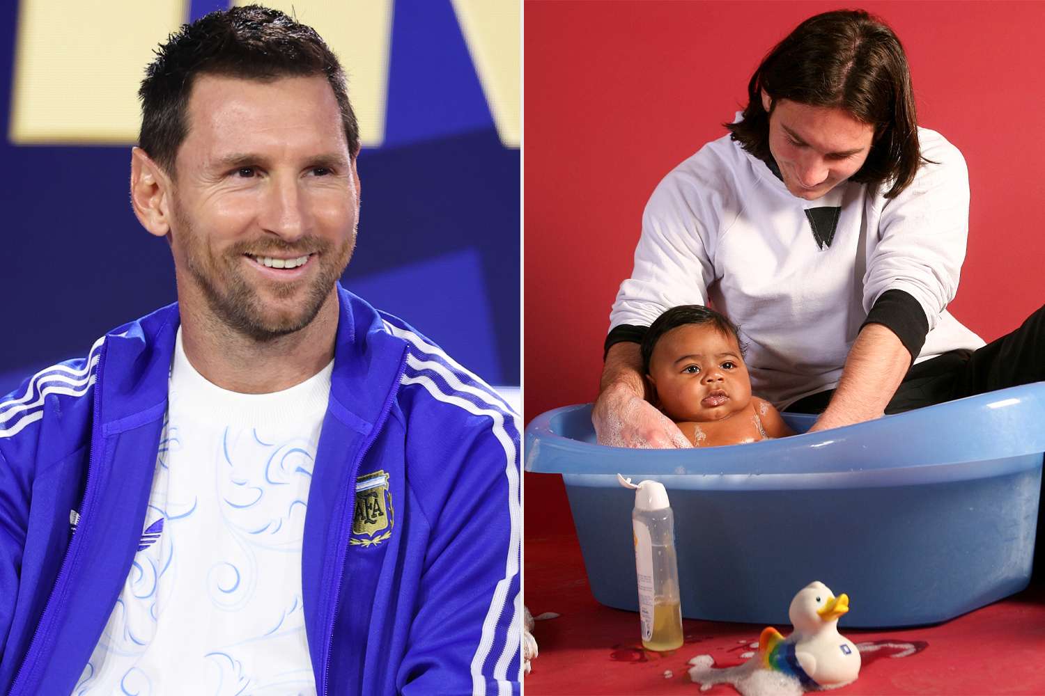 Lionel Messi and Lamine YamalCredit: Kevin Mazur/Getty; AP Photo/Joan Monfort