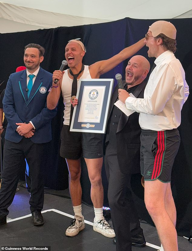 Pitbull has officially broken the Guinness World Record for orchestrating the largest gathering of people wearing bald caps at his BST concert
