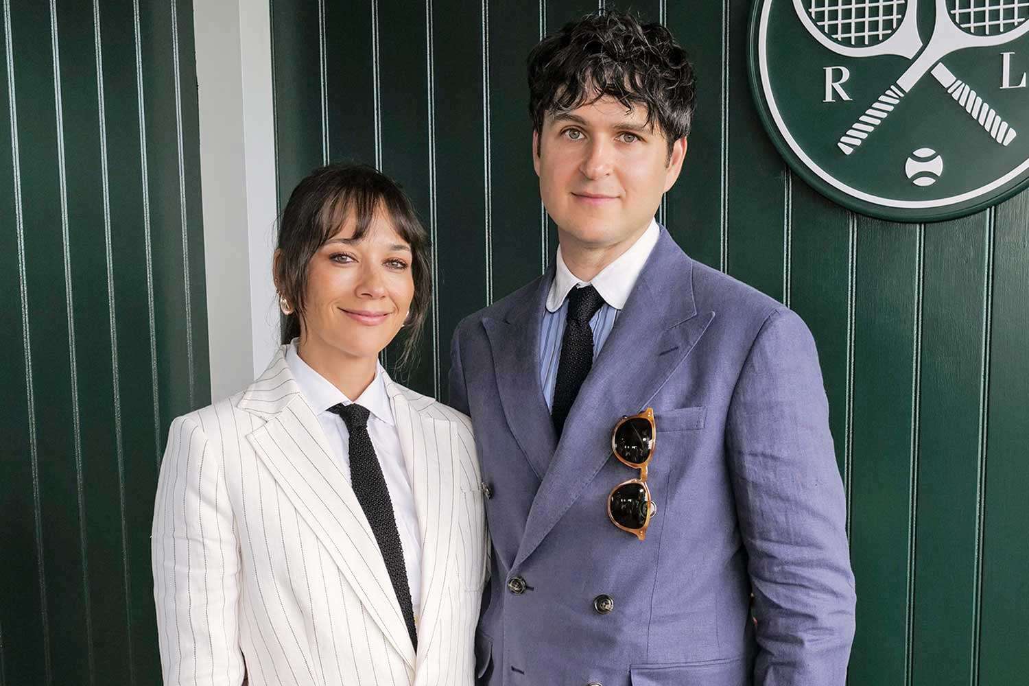 Rashida Jones and Ezra Koenig at Wimbledon on July 10, 2026 in LondonCredit: Darren Gerrish/WireImage