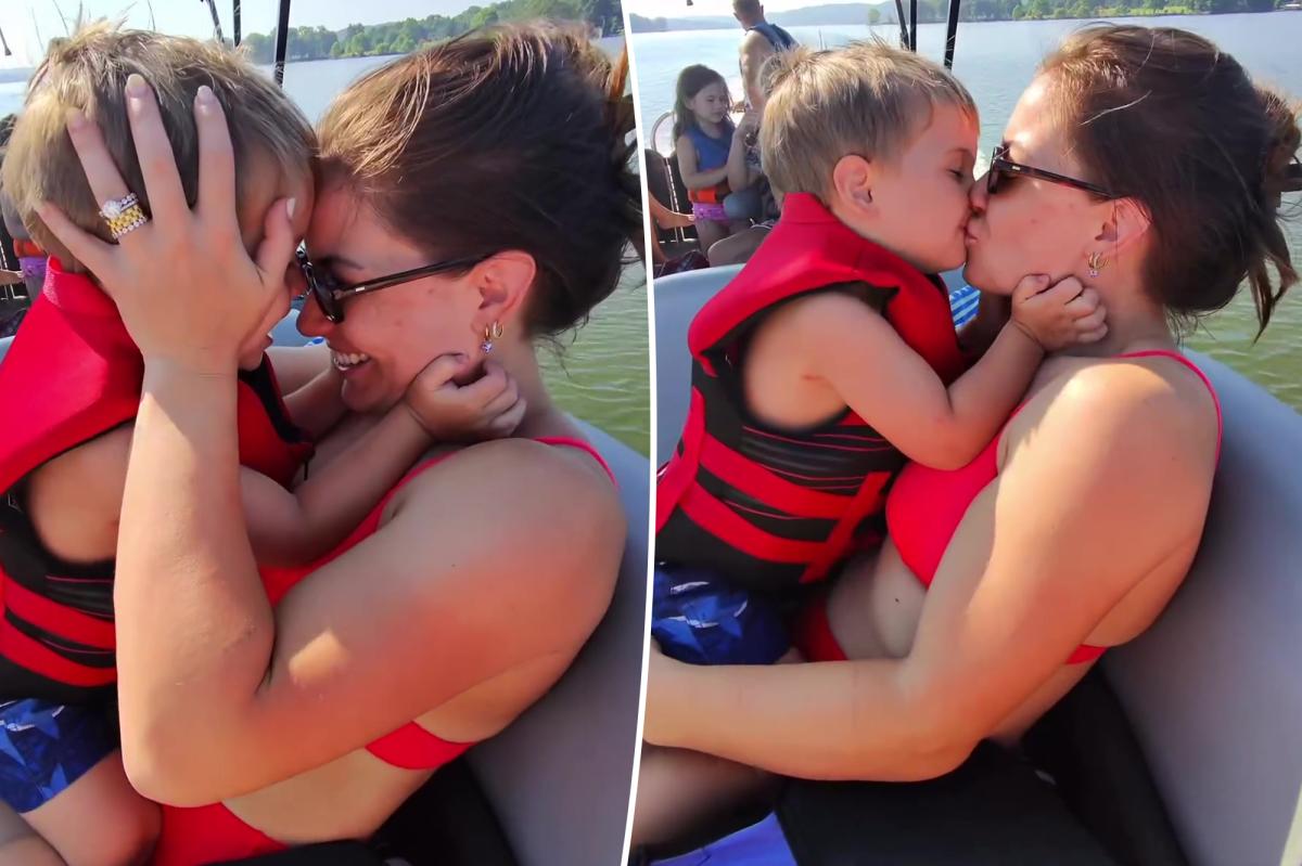Shawn Johnson branded 'weird' for kissing 2-year-old son in video