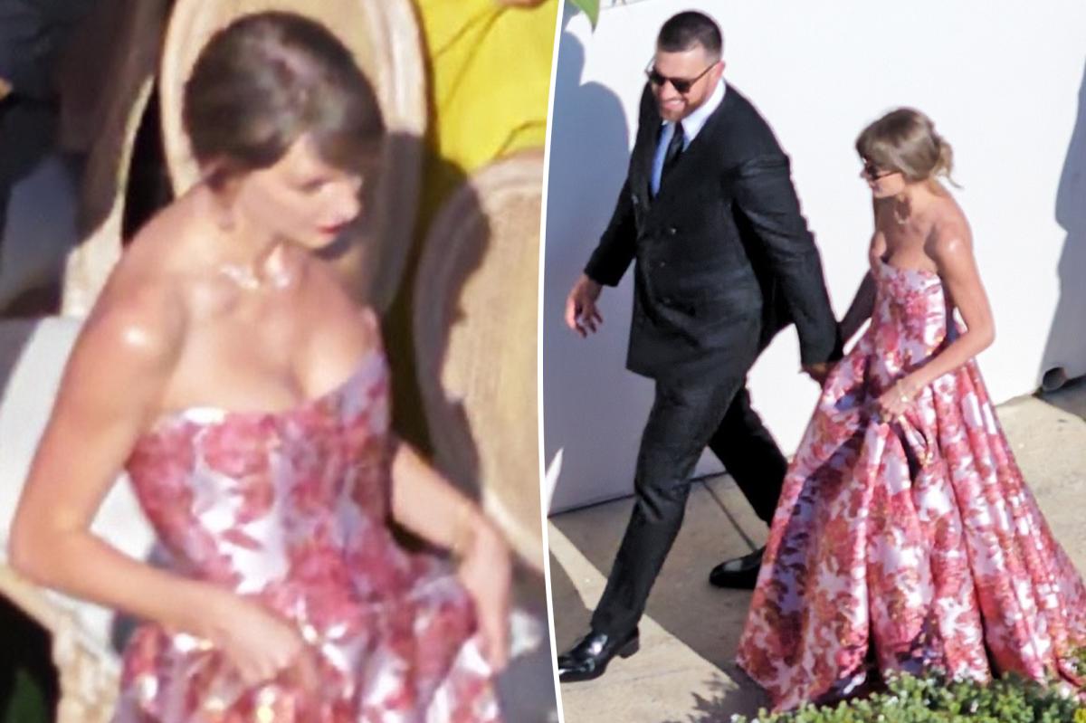 Taylor Swift wears pink at JuJu Smith-Schuster's wedding one week after marrying Travis Kelce
