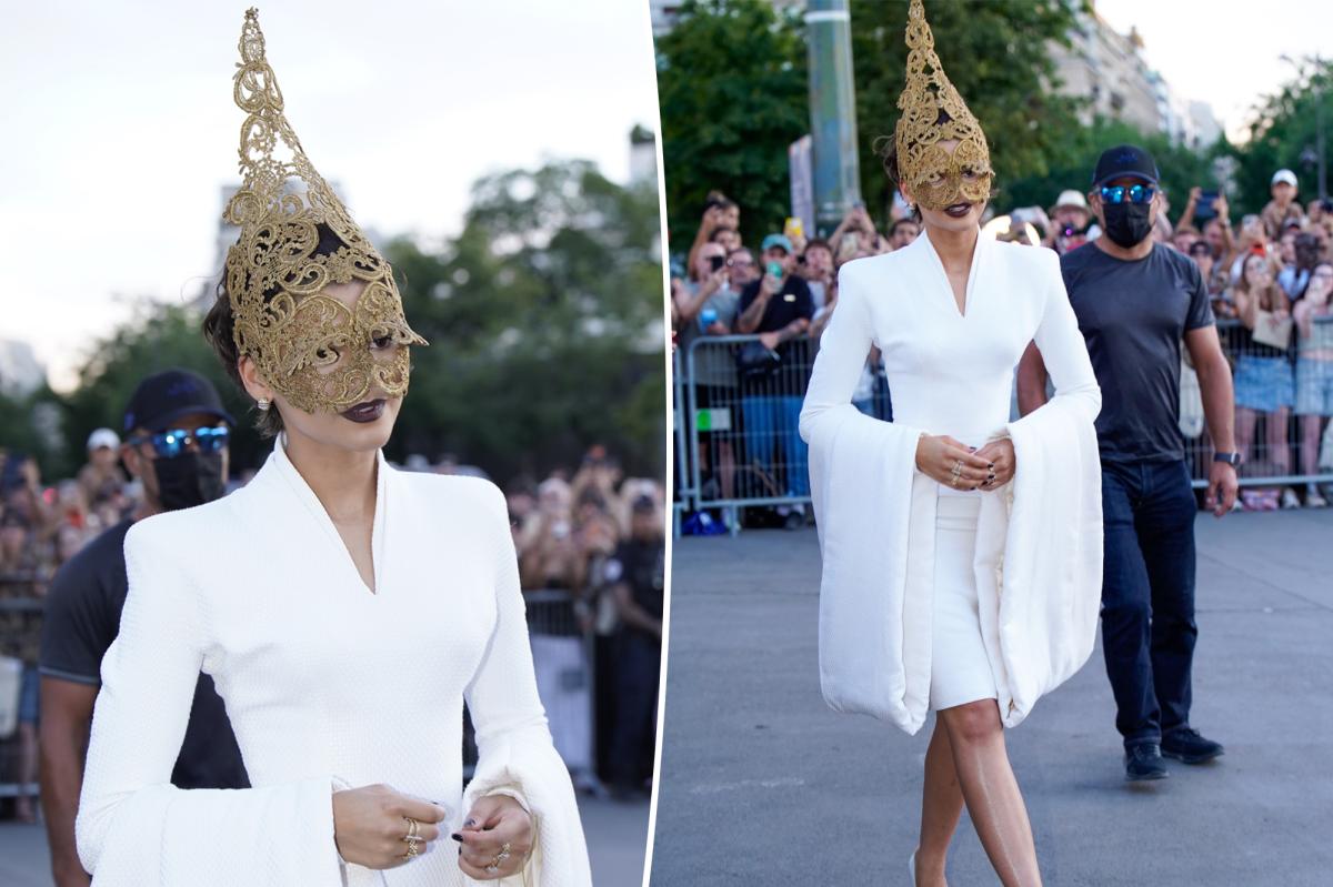 Zendaya wows in towering couture headpiece at 'The Odyssey' Paris event